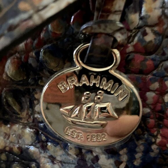 BRAHMIN CAROLINE TRENDSETTER MELBOURNE EMBOSSED LEATHER NWT - Picture 9 of 13